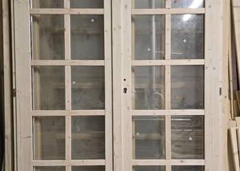 Drzwi drewniane  tarasowe 130 x 200