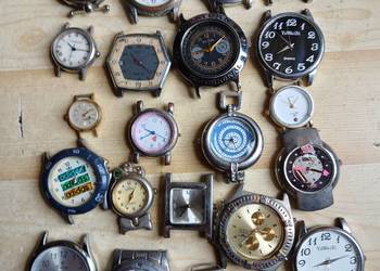 Zestaw starych zegarków różne marki.