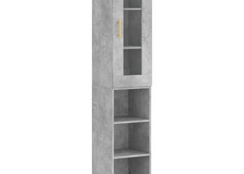 Wysoka szafka szarość betonu 345x34x180 cm WM-3199357