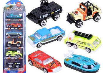 autka metalowe 6szt mix ZA3505 MIX