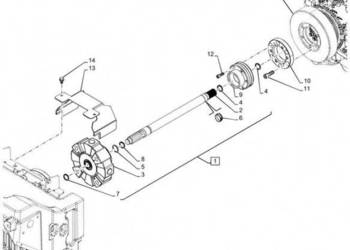 New Holland T6070 Wa∏ek przegubowy 535.5mm l 47398888