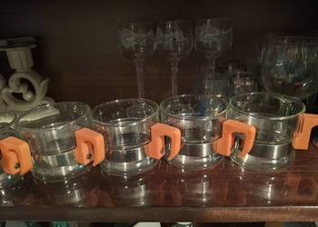 6 szklanych filiźanek