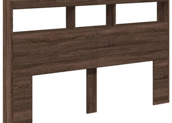 Zagłówek z półkami i LED brązowy dąb 160x17x102 cm WM-839209