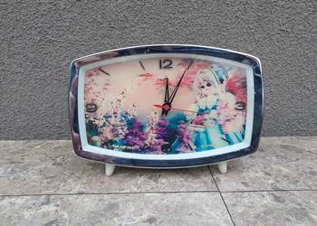 93 Stary chiński metalowy zegar budzik Hero Nankin China sprawny