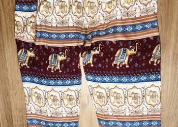 Damskie SPODNIE indyjskie L/40/12  letnie bawełna haremki b dobry stan