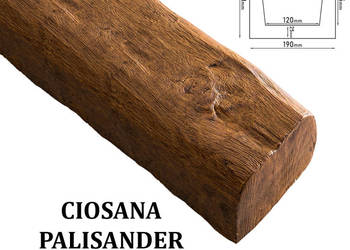 Belka Rustykalna Ciosana 19x17 cm Palisander