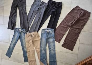 Spodnie materiałowe i jeansowe rozmiar 36-38