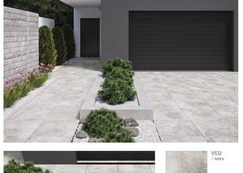 Płyty szare 2cm na taras, balkon, chodnik 60x60 gat.1 Verness szary