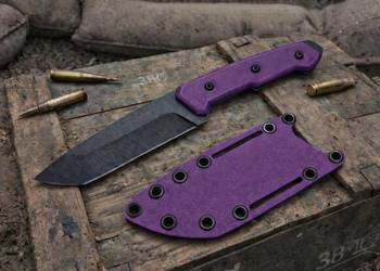 Nóż "Kadaffy Purple" Ręcznie Robiony Bushcraft Custom Knifemaking