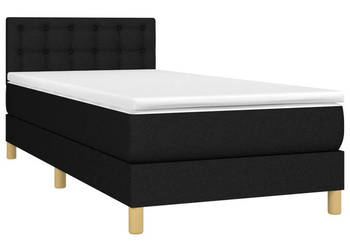 Łóżko z Materacem Kontynentalne Czarne Do Sypialni 80x200 cm WM-3133991