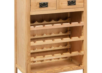 Szafka na wino 72 x 32 x 90 cm lite drewno dębowe WM-247043