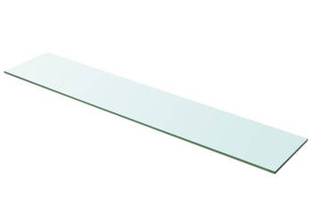 Półki 2 szt. panel z przezroczystego szkła 100 x 20 cm WM-3051584