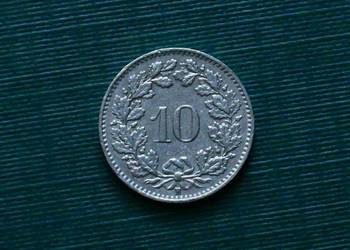 SZWAJCARIA - 10 rappenów, 1958r