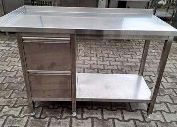 STÓŁ GASTRO Z SZUFLADAMI ORAZ PÓŁKĄ - 130/60/85 CM - M.1364.N