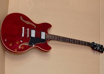 Gitara elektryczna JOHNSON - Semi Hollow Body - Wiśniowa - Stan bdb.