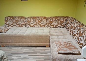Sofa rozkładana narożna i  fotel