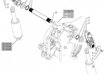 New Holland T6090 T6070 Wałek 626mm l 5198501