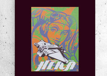 star wars plakat A4, mały plakat gwiezdne wojny, hera star wars obrazek A4