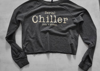 krótka bluza serial chiller szara bluza S 36