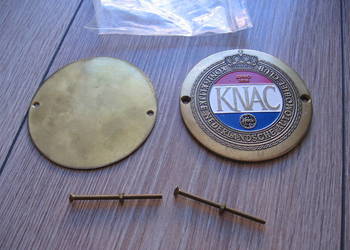 KNAC Automobilklub Plakietka na atrapę mosiądz klasyk