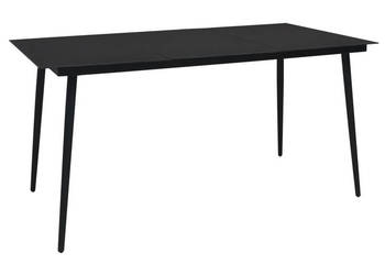 7-cz. zestaw mebli ogrodowych rattan PVC czarny WM-3060217