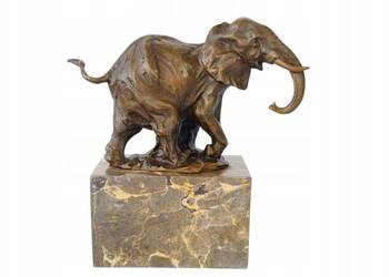 Figura z brązu SŁOŃ na podstawie granitowej rzeźba Figura z brązu SŁOŃ na podstawie granitowej rzeźba