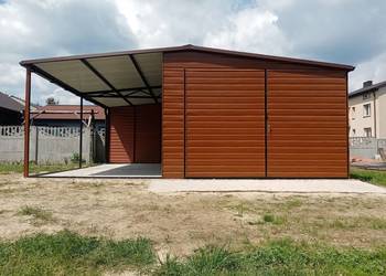 Garaż z blachy  6x5 z dachem dwuspadowym