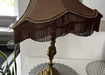 Lampa gabinetowa -  abażur z materiału stylowy.