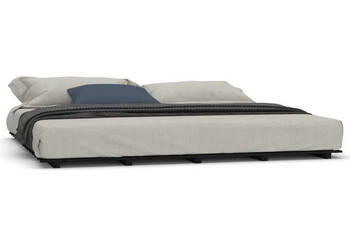 Rama łóżka czarna lite drewno sosnowe 200 x 200 cm WM-824562