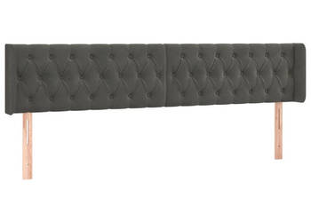 Zagłówek uszak ciemnoszary 183x16x78/88 cm aksamit WM-3119165