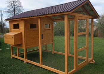 Kurnik drewniany woliera kury