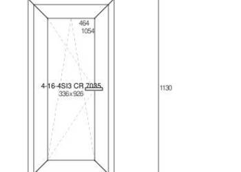 OKNO PCV - 54,0 x 113,0  CIEMNY DĄB DWUSTRONNY