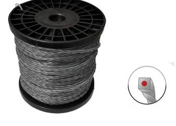Żyłka tnąca SKRĘCANA 2,4mm x 100m zbrojona