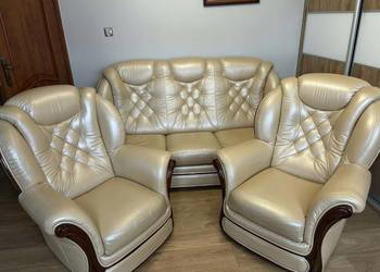 Komplet mebli skórzanych