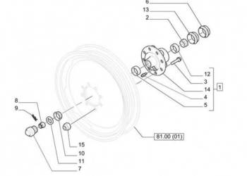 New Holland T6010 Piasta 81863773