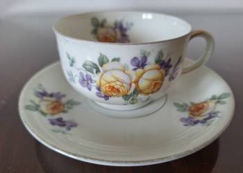 Thomas Bavaria Duo porcelana filiżanka spodek kwiaty Thomas Bavaria Duo porcelana filiżanka spodek kwiaty