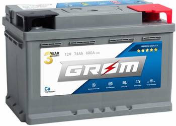 Akumulator 74Ah 680A EN Grom Premium niski