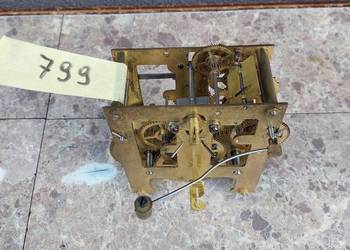 799 Mechanizm starego zegara ściennego T Haller niesprawny
