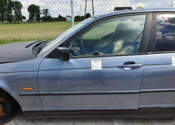 DRZWI LEWE PRZÓD BMW E46 STAHLBLAU METALLIC (372)