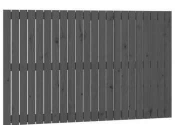 Wezgłowie łóżka szare 140x3x90 cm lite drewno sosnowe WM-824920