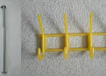 Wieszak łazienkowy retro RÓŻNE vintage drążek do szafy plastikowy