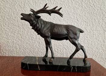 Figurka Jelenia brąz marmur