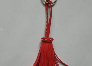 Brelok frędzle 13 cm czerwony