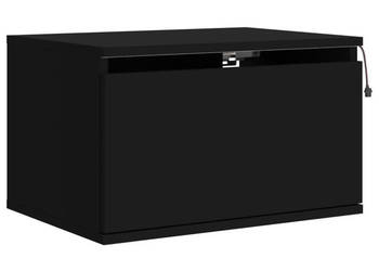 Wisząca szafka nocna z podświetleniem LED czarna WM-836828
