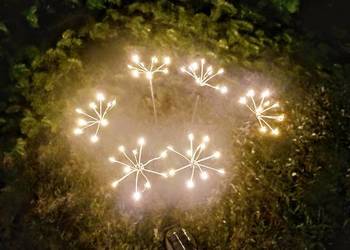 Nowa Lampka solarna LED 6-główkowe kwiatki drucikowe