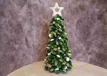 Choinka świąteczna (rękodzieło, LED, 35 cm)