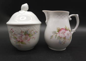 Zestaw Porcelanowy: Cukiernica i Mlecznik Schumann Arzberg "Dzika Róża"