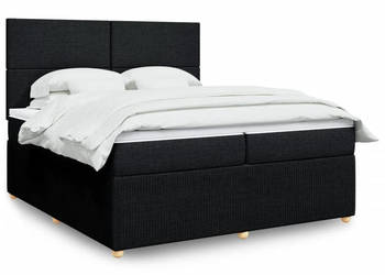 Łóżko z Materacem Kontynentalne Czarne Do Sypialni 200x200 cm WM-3294458