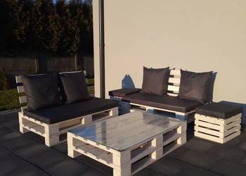 Meble Ogrodowe - meble z drewna  - zestaw 2 kanapy + stolik -15%