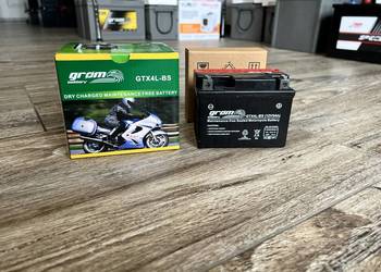 Akumulator motocyklowy GROM GTX4L-BS YTX4L-BS 12V 3Ah 60A P+